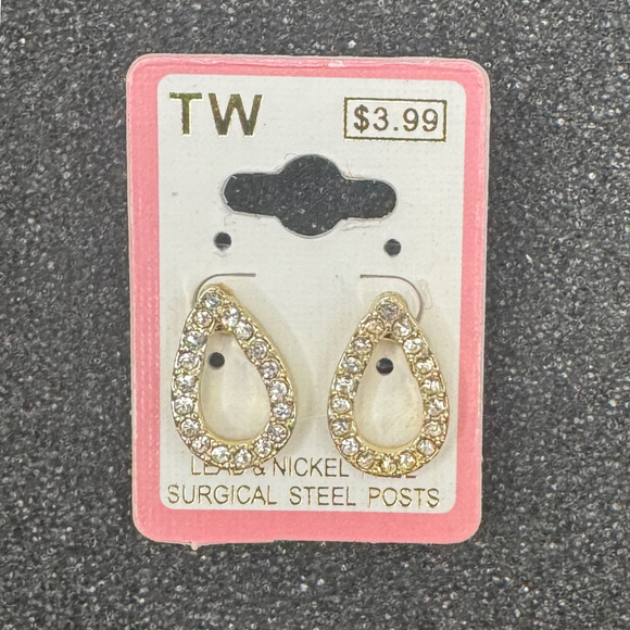 Crystal Teardrop Earrings – Set of 3 (Gold, Rose Gold & Silver) - Picture 5 of 7